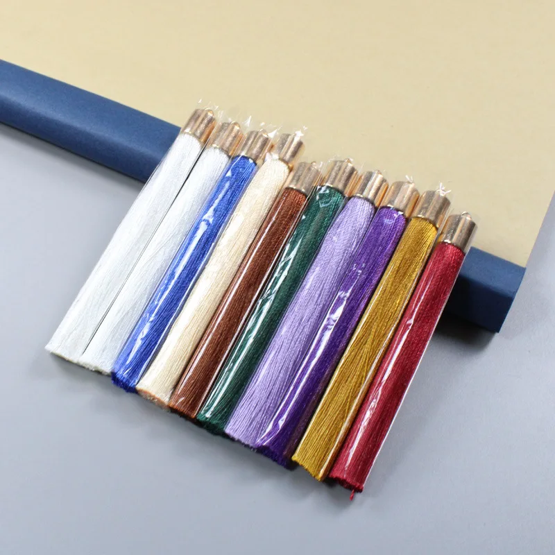 100pcs DIY 공예 바느질 보석 키 체인 책갈피에 대 한 9cm 술 프린지 트림..