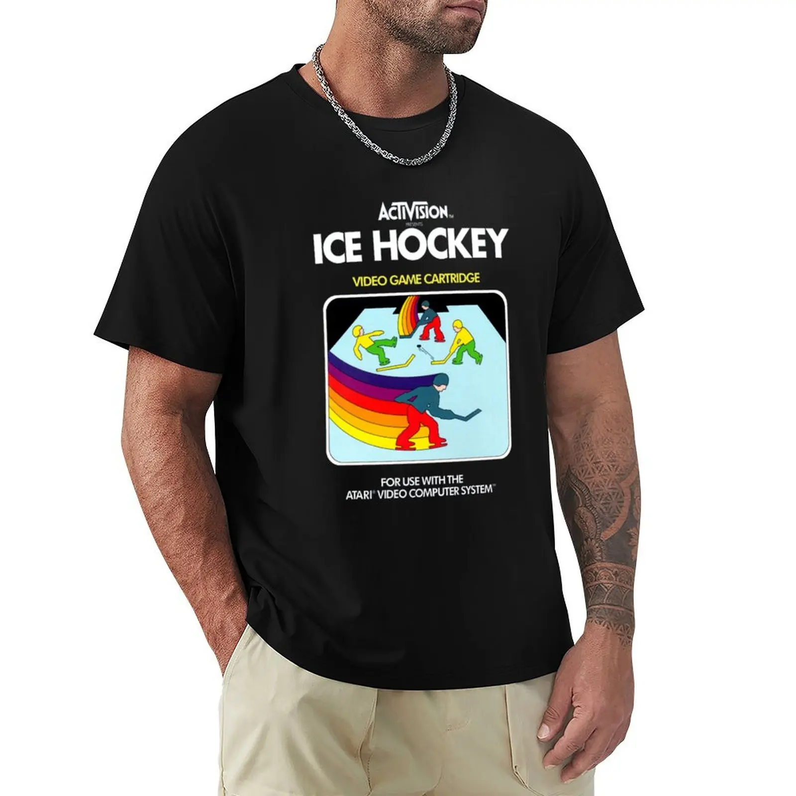 Video Games T-ShirtIce Hockey T-Shirt_by Snomad_Designs_ T-Shirt blacks plus sizes tops Blouse men t shirts