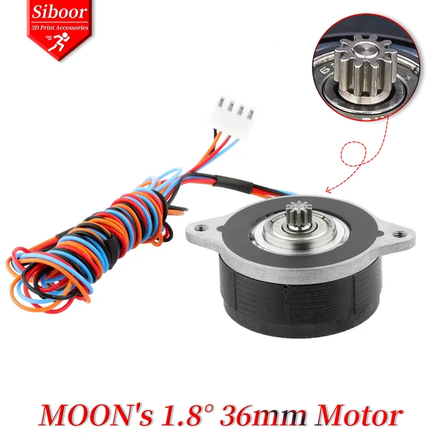 MOON's 1.8° Motor Nema14 36mm Pancake Dual Drive Extruder Stepping 