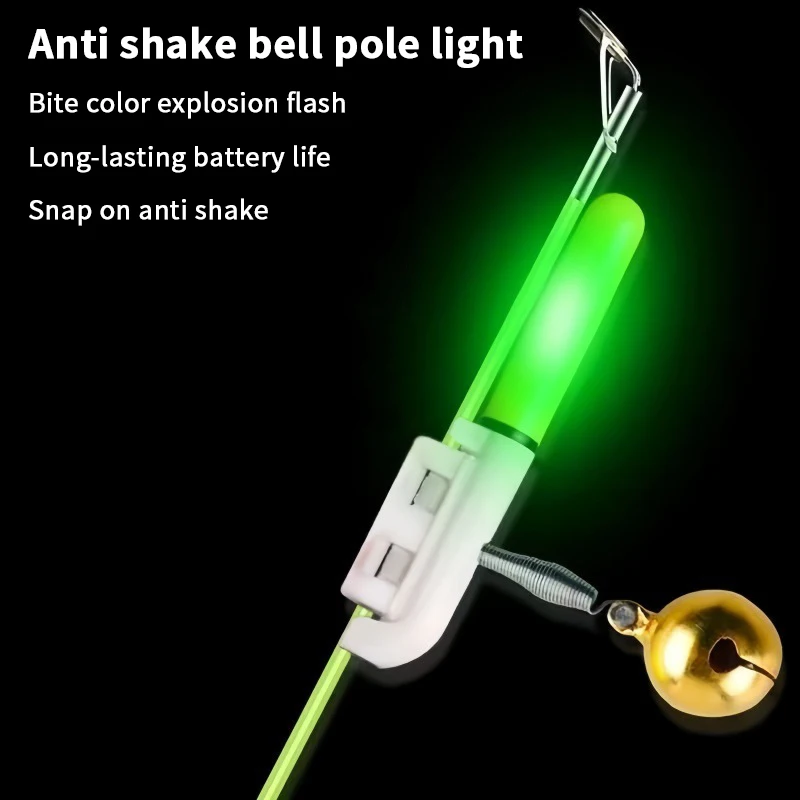 Bâton lumineux électronique rechargeable USB avec cloche et flotteur lumineux - Alarme de touches