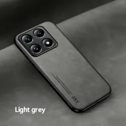 Magnetic Holder Protective Phone Case Cover with Car Mount Capability for Xiaomi Poco X6 (Light Grey)