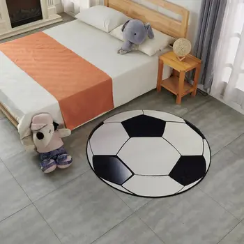Football Shape Machine Washable Extra Soft Printed Decorative Area Rug 1