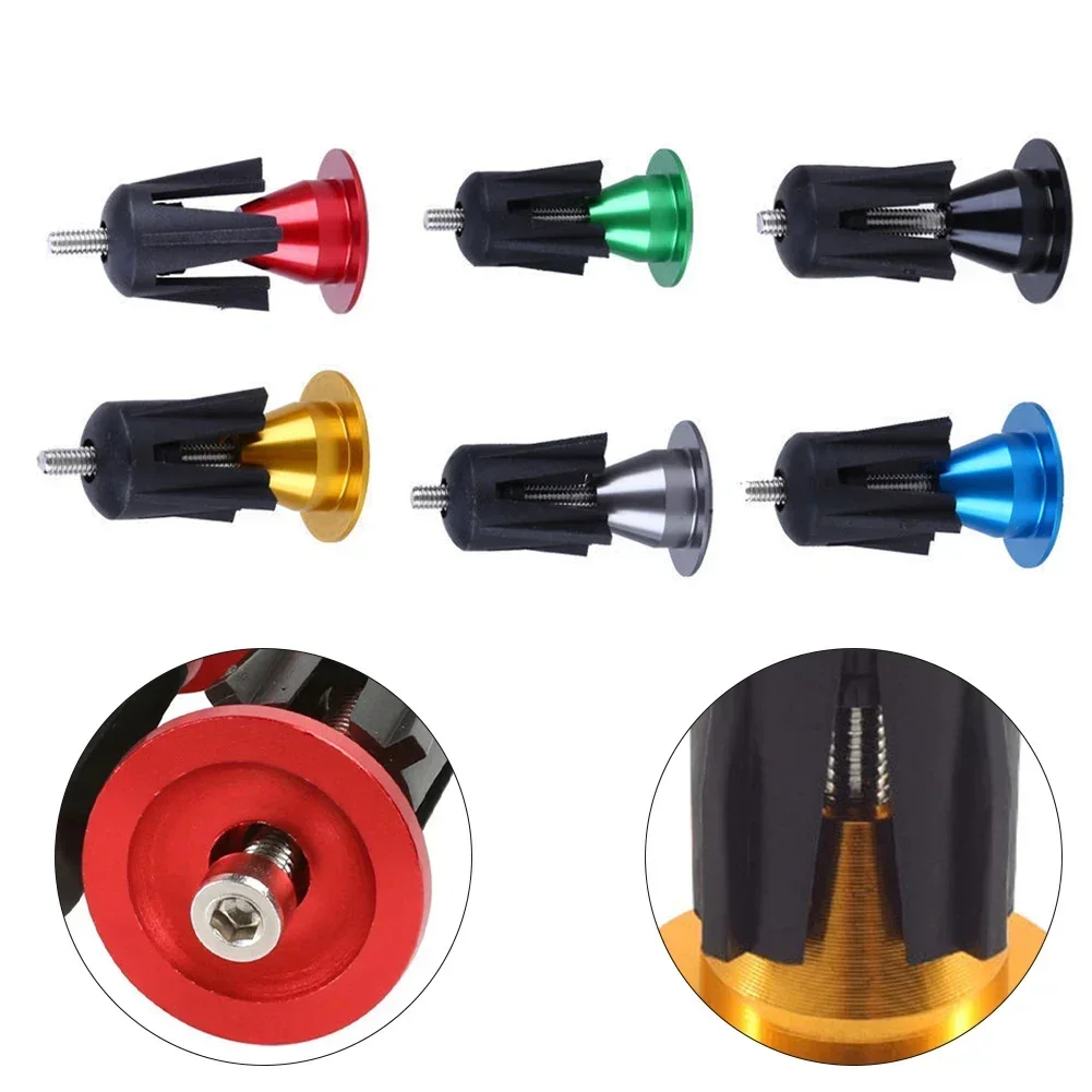 Bicycle Bar End Plug Road Mountain Bike Handlebar End Cap Aluminum Alloy Bicycle Handle Bar Cap Handlebar Plugs Accessories