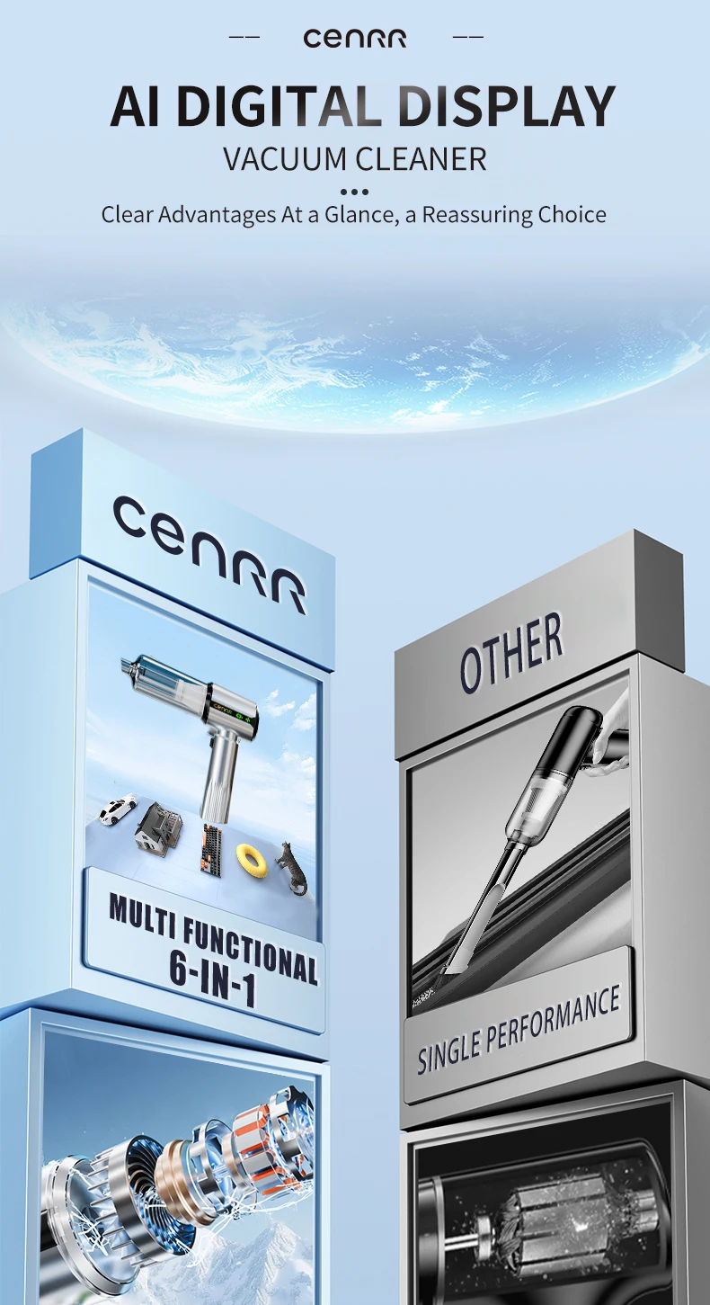 Car Vacuum Cleaner Strong Suction Powerful Portable HandHeld Car Cleaner for Hom