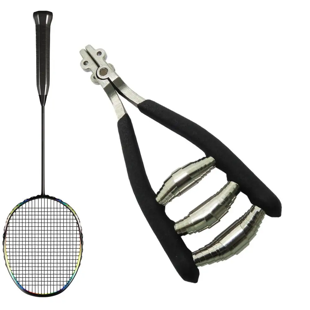 Description Picture 2 of itemBadminton Racquet Threader Racquet String Clamp For Tennis Racket Spring Loaded Clamping Tool Stainless Steel Threader Hand