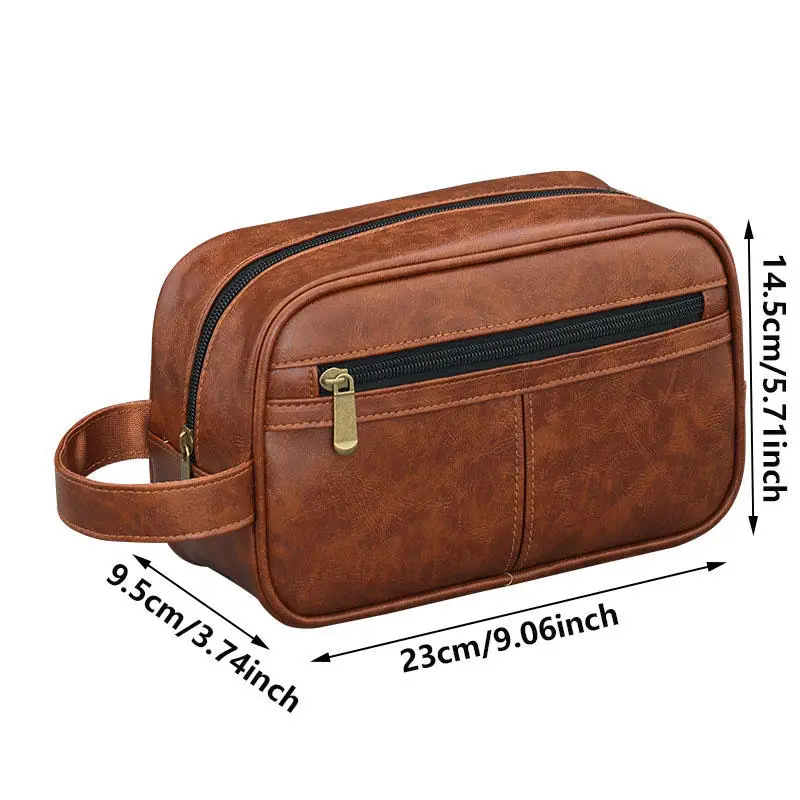 Men's Luxury Vintage Hanging Toiletry and Cosmetic Organizer