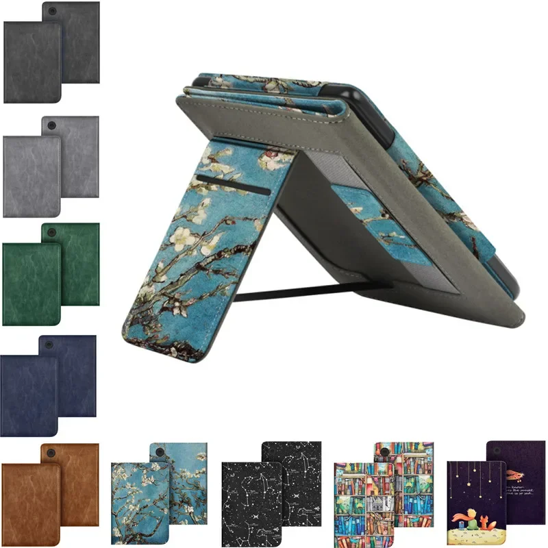 KOBO Clara Colour/BW/2E 6'' EReader Case N367 Smart Cover HandStrap Stand Funda Auto Sleep/Wake Protective Shell