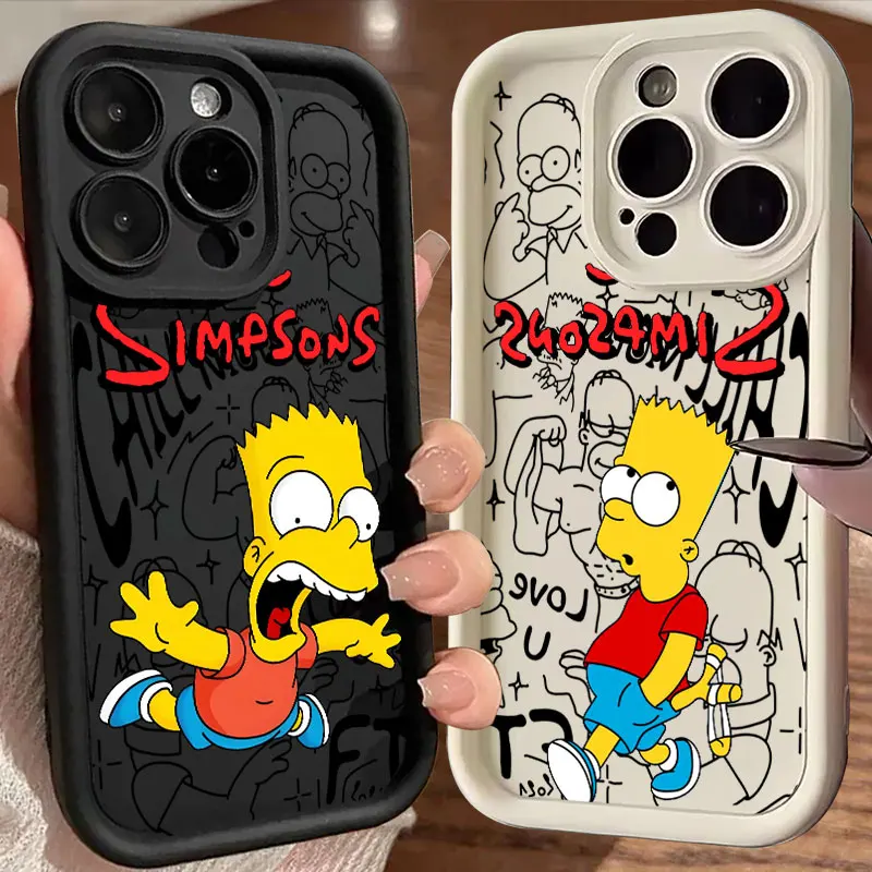 Coque de téléphone Cool Bart-S-Simpsons pour Xiaomi Redmi Note 14 13 12s 12 11 10 9s 9 8 7 A5 Pro Plus 4G 5G, coque arrière souple en TPU