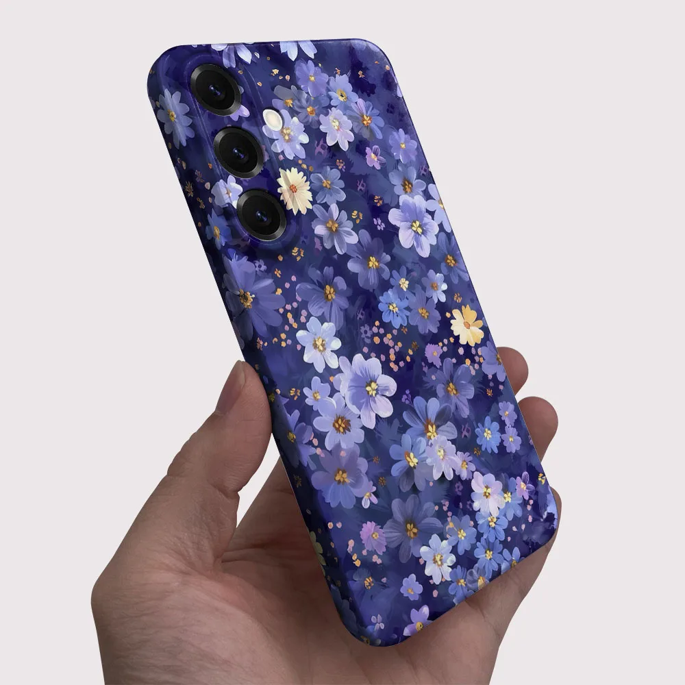 Blue Flower Hard Cover Phone Case