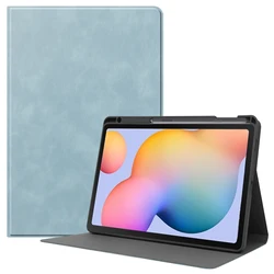 Premium Leather Tablet Case with Pencil Holder and Auto Sleep/Wake Feature for 2020  SM-P610 P615 (Sky Blue)