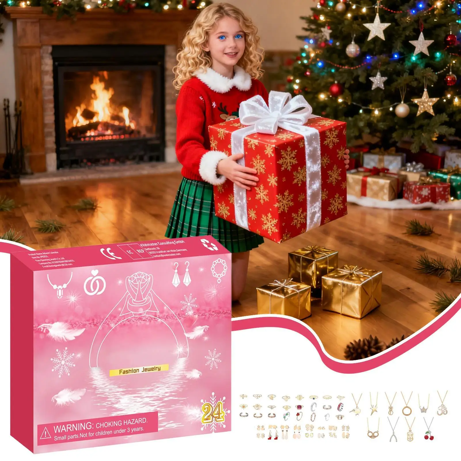 Countdown To Christmas Calendar Winter Holiday Advent Charm Jewelry Charm Christmas Countdown Calendar For Teens Family Friends