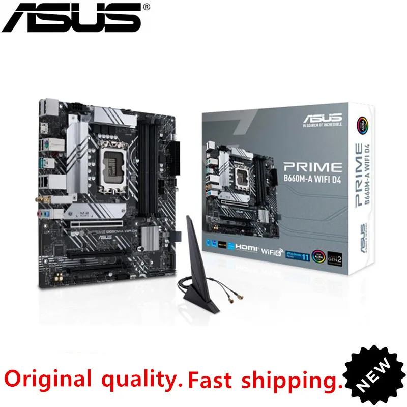 Nuovo Per Asus Prime B660M-A Wifi D4 Desktop Originale B660 Ddr4 Scheda Madre Lga 1700 Supporto 12400F 12400 I3 12100F
