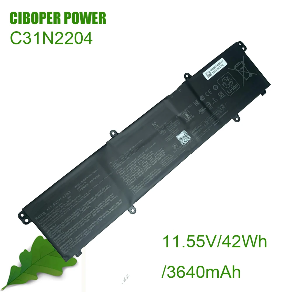 Bateria do Portátil C31n2204 11.55v 42wh 3640mah Substituindo a Bateria C31n2204