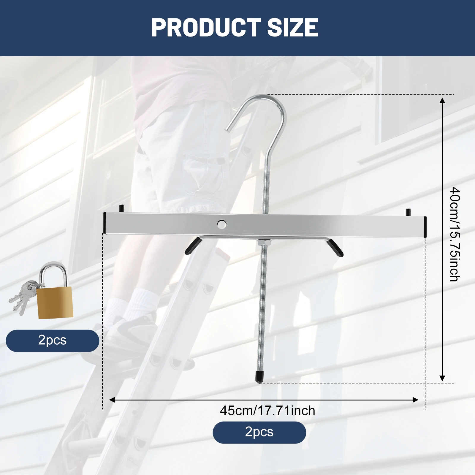 Steel Ladder Roof Rack Locks Ladder Roof Clamps Easy to Install Clamps Flexible to Use for Car
