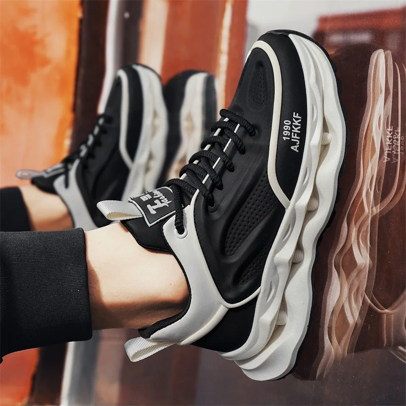 PARZIVAL Men Sneakers Air Cushion Runner Trainers Vulcanized Breathable Outdoor Sports Running Sneakers Tenis Masculino