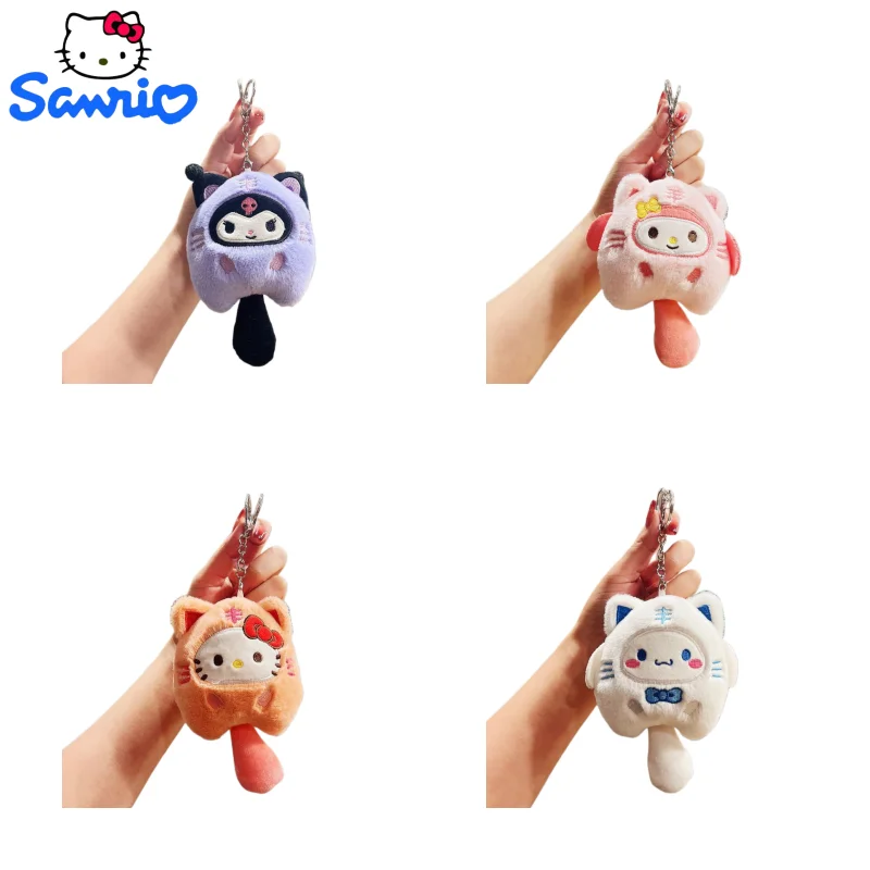 

Plush My melody Kuromi doll cartoon cute pendant Cinnamoroll school bag ins style exquisite personality jewelry key chain gift