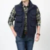 Men's Fashion Vest Summer Photographer Waistcoat Tactical Webbed Gear Coat Functional Multi Pocket Work Sleeveless Jacket Man 1