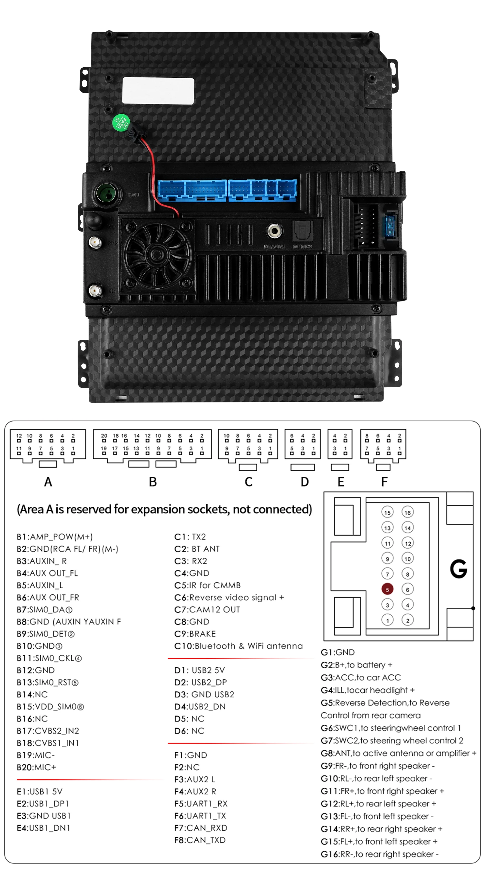 9,7 "Wireless Carplay Android 14 Autoradio für Chevrolet Captiva Sport 2006-2012 Multimedia-Player Autoradio 360 Kamera BT Bildschirm – Detail 40