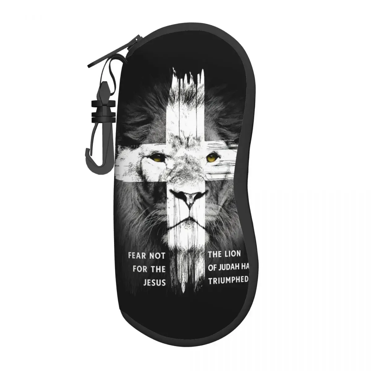 Lion Cross Jesus Christian Lord Shell Eyeglasses Protector Cases Cool Sunglass Case Judah Christian Faith Glasses Bag