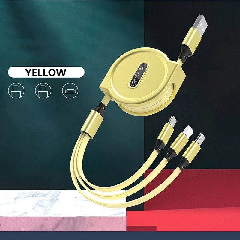 Universal Retractable 3-in-1 Fast Charging USB Cable