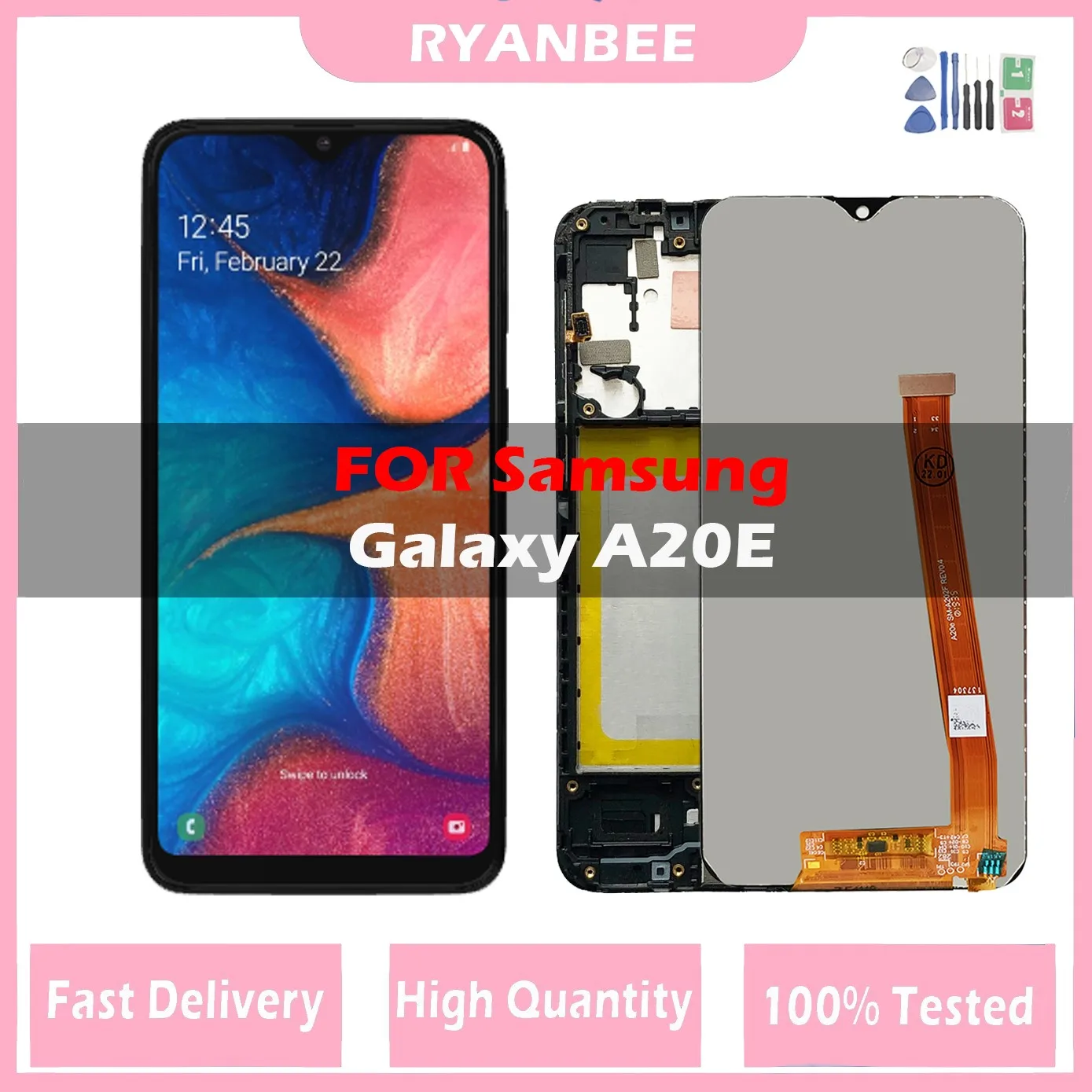 Incell 5.8 ''Lcd Con Cornice Per Samsung Galaxy A20E A202 A202F A202Ds Display Lcd Touch Screen Digitizer Assembly A20E Lcd