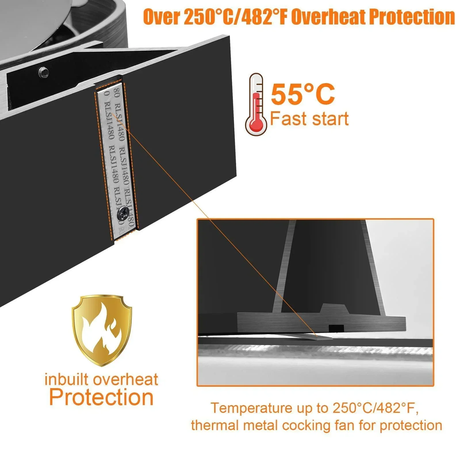 Stove Fan Heat Powered Fireplace Fan Log Wood Burner Eco-fan Quiet 360&deg; Rotating 6 Blade Home Winter Warm Heat Distribution fireplace fan