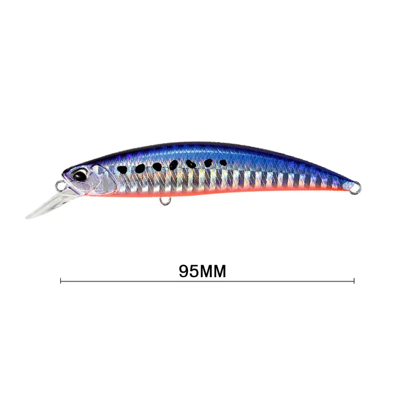 95mm 15g Sinking Minnow Fishing Lures Wobbler Weight System Artificial Hard Baits Strong Treble Hooks Jerkbait Swimbait Tackle