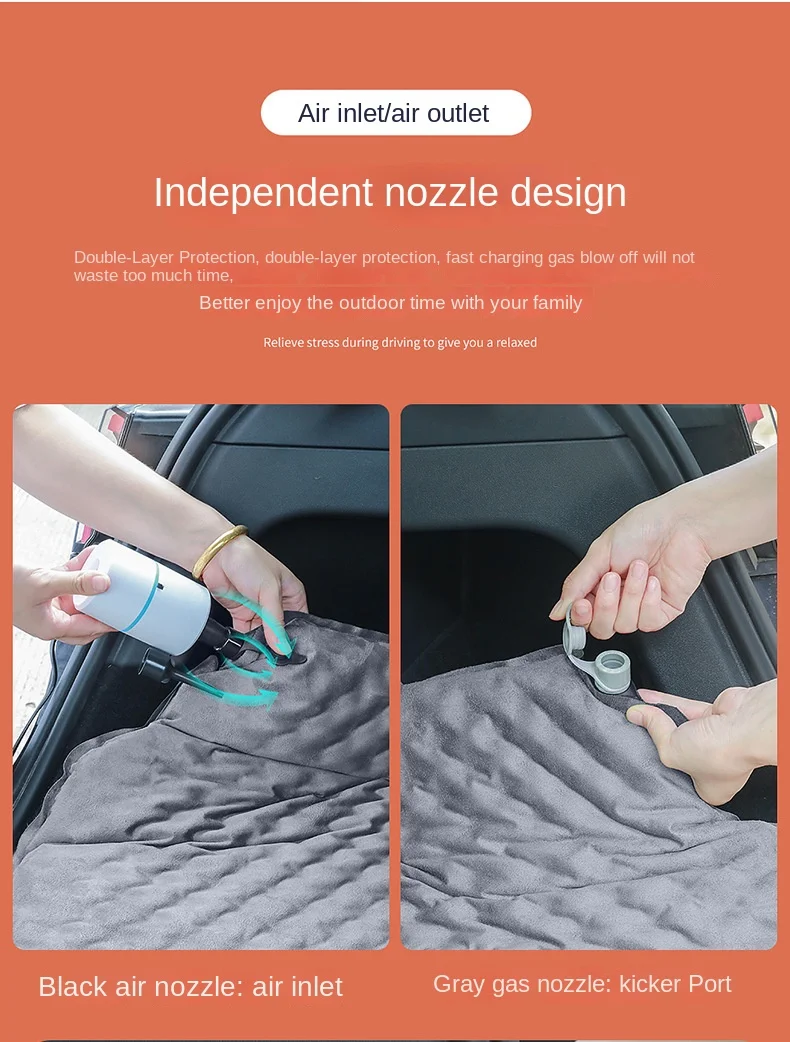 Inflatable Camping Mattress For Tesla Model 3 Model Y-Inflatable Air Mattress Outdoor Camping Inflatable Special Suede Fabric Car Travel Bed Inflatable Air Bed Car Sleeping Mattress Camping Mattress Inflatable Camping Mattress