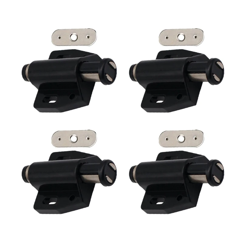 Magnetic Door Catch Push Open Magnetic Touch Latchs Plastic Soft Close Strong Spring Loaded Closure Pack