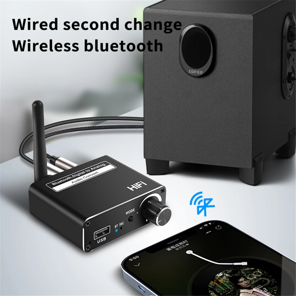 Digital To Analog 192kHz DAC Converter Wireless Bluetooth 5.0 With Headphone Optical Coaxial Amp 3.5mm Support USB Audio Adapter audio adapter headphone amplifier earphone amplifier adapter audio converter adapter headphone amplifier cable audio converter audio decoder audio converter amplifier headphone adapter headphone audio decoder