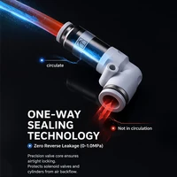 1PCS Pneumatic One-way Non Return Check Valve 90 Degree Elbow SPV 4mm 6mm 8mm 10mm 12mm Push In Quick Connect  Air Hose Fitting 2