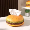 Hamburg tissue box simulation creativity is okay, retro living room drawer paper box, home fun decoration ornaments 4