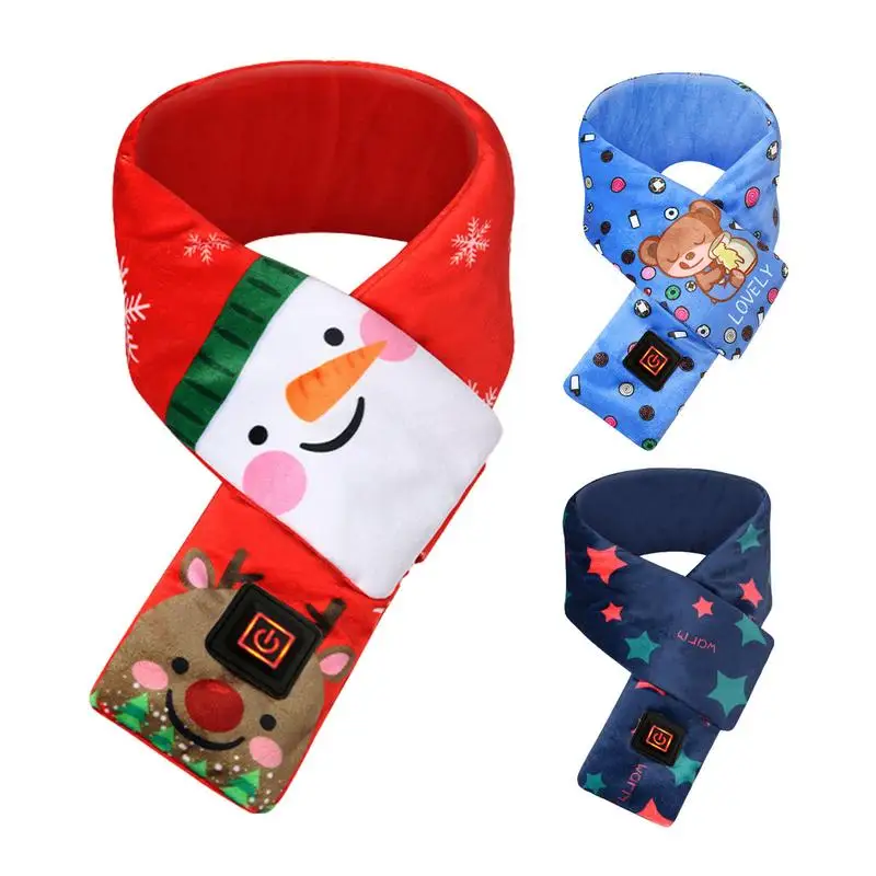 

Kids Neck Wrap Christmas Electric Neck Warmer For Kids Unisex Washable Cold Weather Neck Shawl USB Charging Kids Neck Wrap
