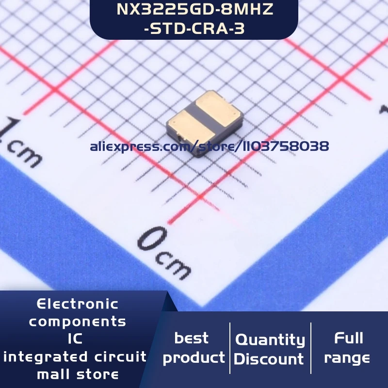 50개/몫 NX3225GD-8MHZ-STD-CRA-3 8MHZ ±50ppm 8pF 3225 2P 수정 발진기 공진기 2-SMD 재고 있음
