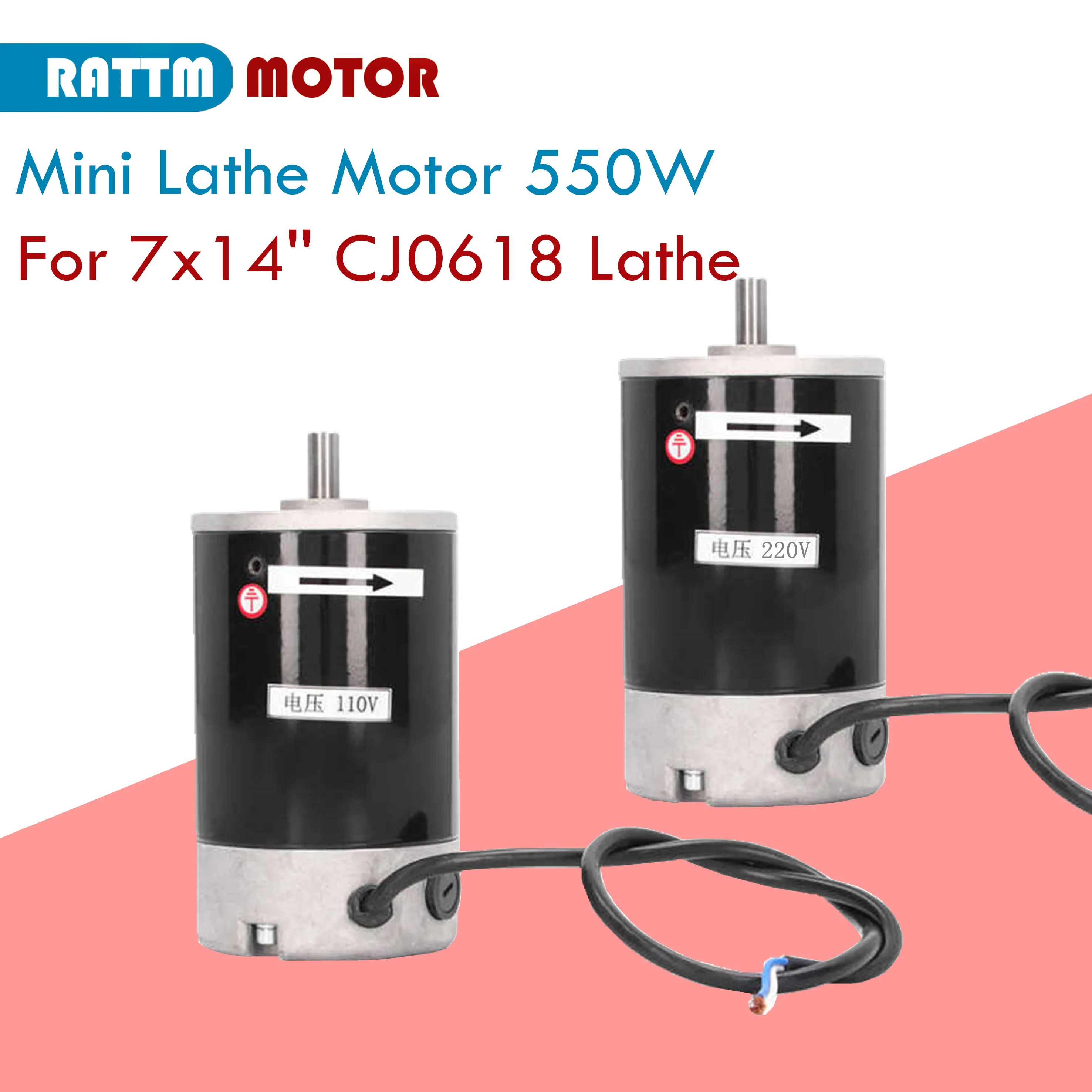 Alto Torque Escovado DC Motor, Mini Torno