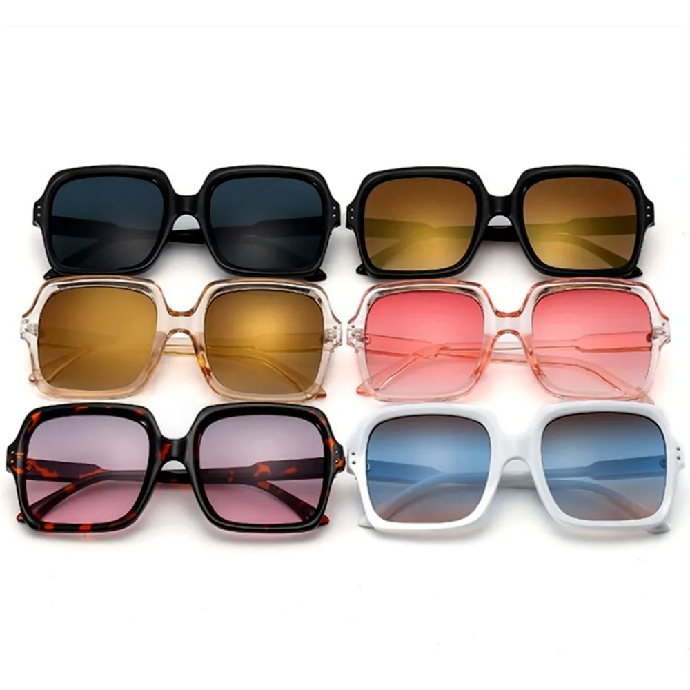 

Ins Trend Oversized Square Frame Sunglasses Women Men Fashion Retro Sun Glasses Outdoor Gradient Shades UV400 Protection Goggles