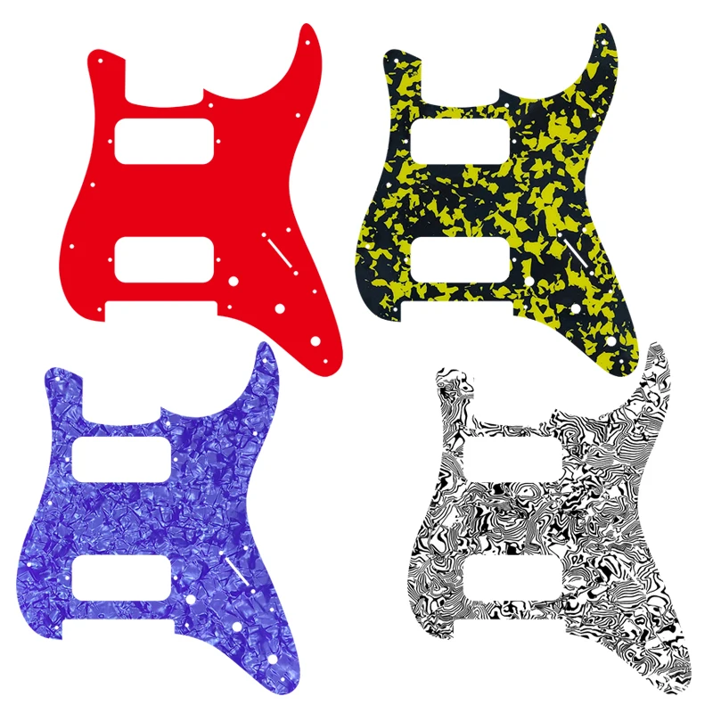 

Pleroo Customize Guitar Parts - For Squier 7 String Strat VII HH Guitar Pickgurad Multicolor Choice