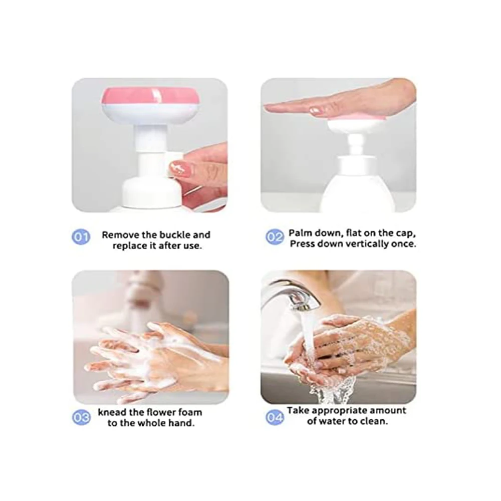 Flower Shaped Foam Dispenser Hand Soap Foam Hand Dispenser Stamp Foaming Soap for Kids soap dispenser foam pump bottle foaming soap dispenser soap dispenser bottle