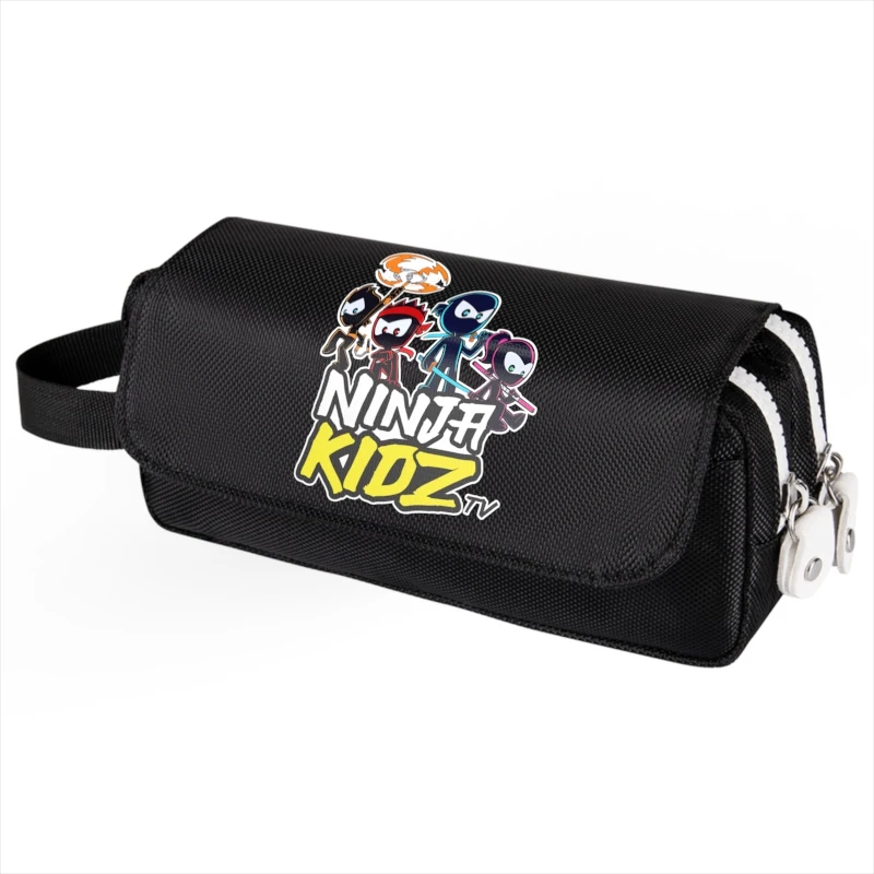 2023 NEW Ninja Kidz Cartoon Children Pencil Case Multi Layer high quality Student Stationery Box Stationery Storage Bag 4