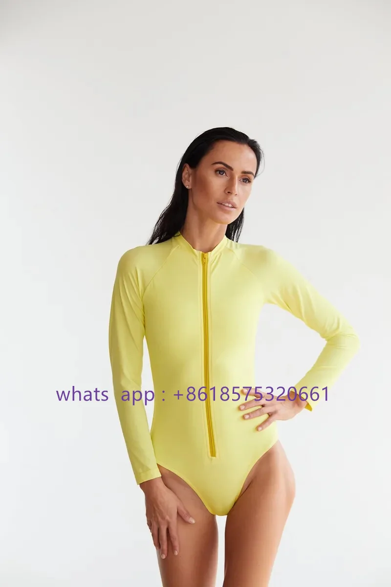 Long Sleeves Swim Suit Sexy Print One Piece Swimsuit Push Up Swimwear Women Monokini Bathing Suit Summer Beach Wear surfing swimsuit