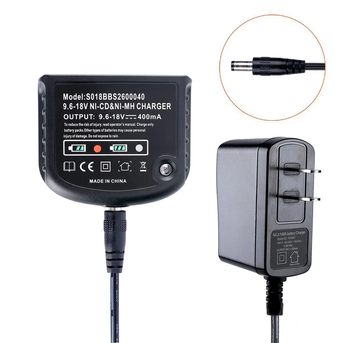 HHTL 블랙과 블랙용 충전기, Ni-Cd Ni- A18 Hpb18 A14 Hpb14 A12 Hpb12, US 플러그, 2X 9.6V-18V