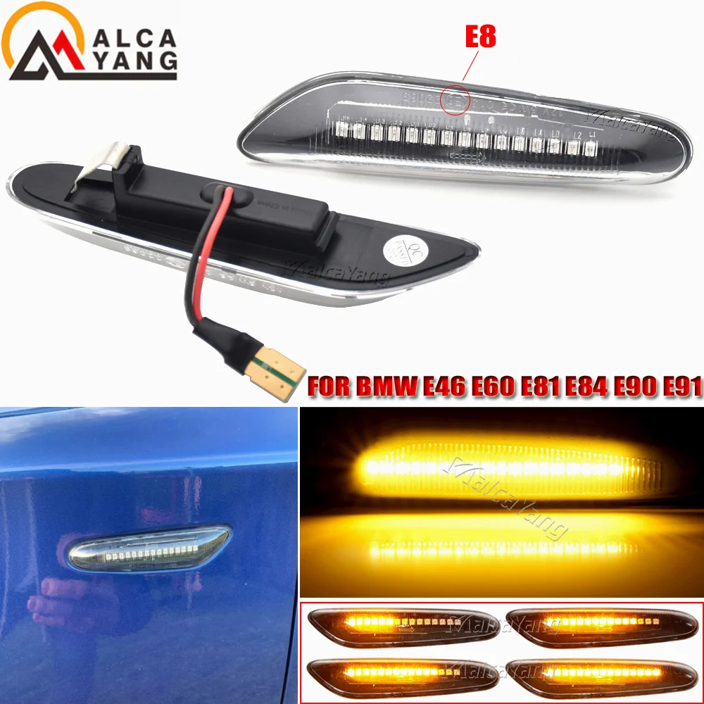 For Bmw E60 E61 E90 E91 E92 E93 E81 E82 E88 E46 X3 X1 Led Dynamic Turn