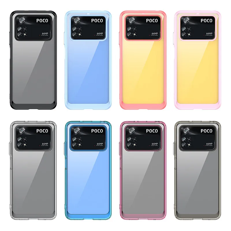 Colorful Soft Edge Silicone Transparent Shockproof Bumper Case