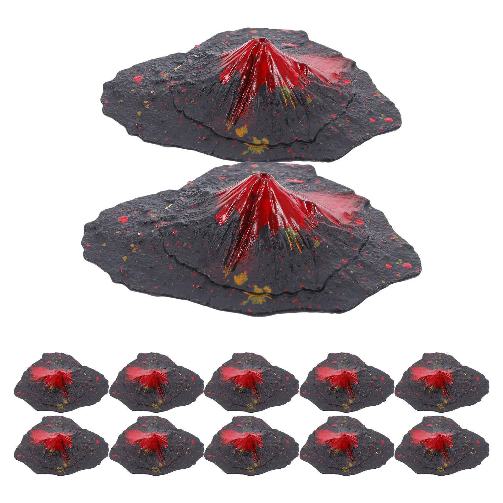 16Pcs 화산 시뮬레이션 플라스틱 미니어처 현실적인 분재 수족관 장식 지리 교..