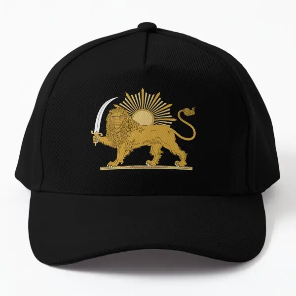 

Persian Lion And Sun Pride Baseball Cap Hat Sun Casquette Solid Color Fish Outdoor Black Printed Women Sport Boys Summer