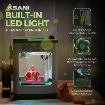 Fully Assembled Mini 3D Printer for Kids and Beginners - Complete Starter Kit with Auto Leveling 3D Printing Machine 5