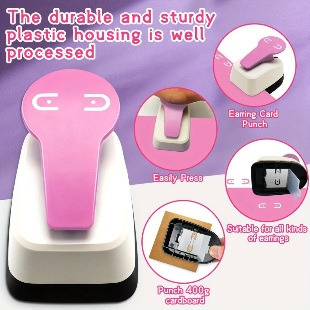 Sturdy Earring Card Hole Punch Portable Perforator Metal Scrapbook DIY Punching Machine circle hole punch hole punching tools paper craft punch paper punch
