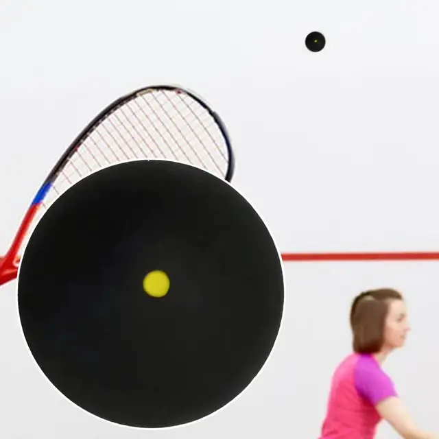 Pallina Da Squash 37mm - Gomma Gialla A Punto Singolo, Per Principianti E Allenamento - Foto 2