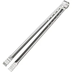 Extra Long Grilling Tongs for Outdoor and Home Cooking (Silver)