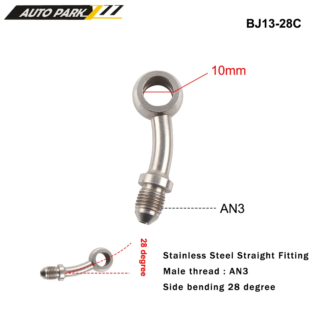 Brake Oil Connector Racing Brake Hose Lines AN3 Motorcycle Motor Bike Hydraulic Brake Oil Hose Line Fitting stainless Steel 10mm hole